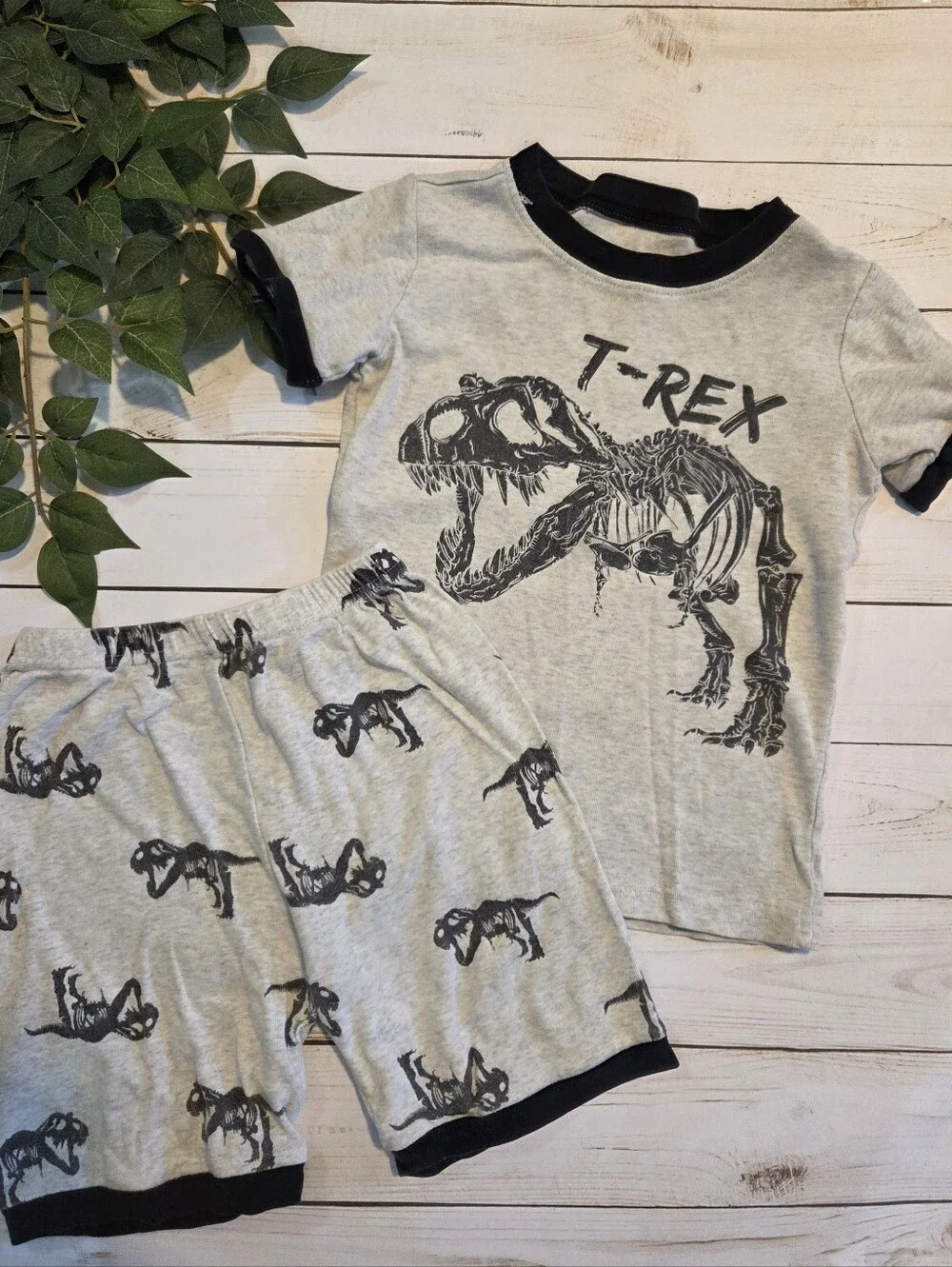 Boy's Dinosaur Pajamas, Size 5T, 3 Pairs